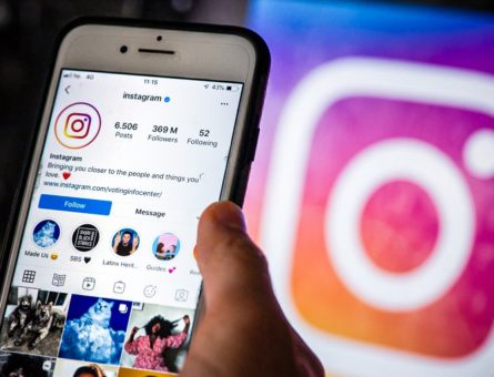 A user on Instagram social network in L'Aquila, Italy, on October 3, 2020. Today Facebook's program Instagram turns ten years from his launch. (Photo Illustration by Lorenzo Di Cola/NurPhoto via Getty Images)